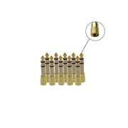 Enova Hifi Gold plated metal headphone adapter from 6.35 mm stereo to 3.5 mm stereo - pack of 10
