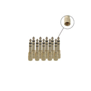 Enova Hifi Gold plated metal headphone adapter from 6.35 mm stereo to 3.5 mm screw stereo - pack of 10