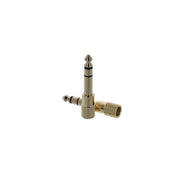 Enova Hifi Gold plated metal headphone adapter from 6.35 mm stereo to 3.5 mm screw stereo - pack of 2