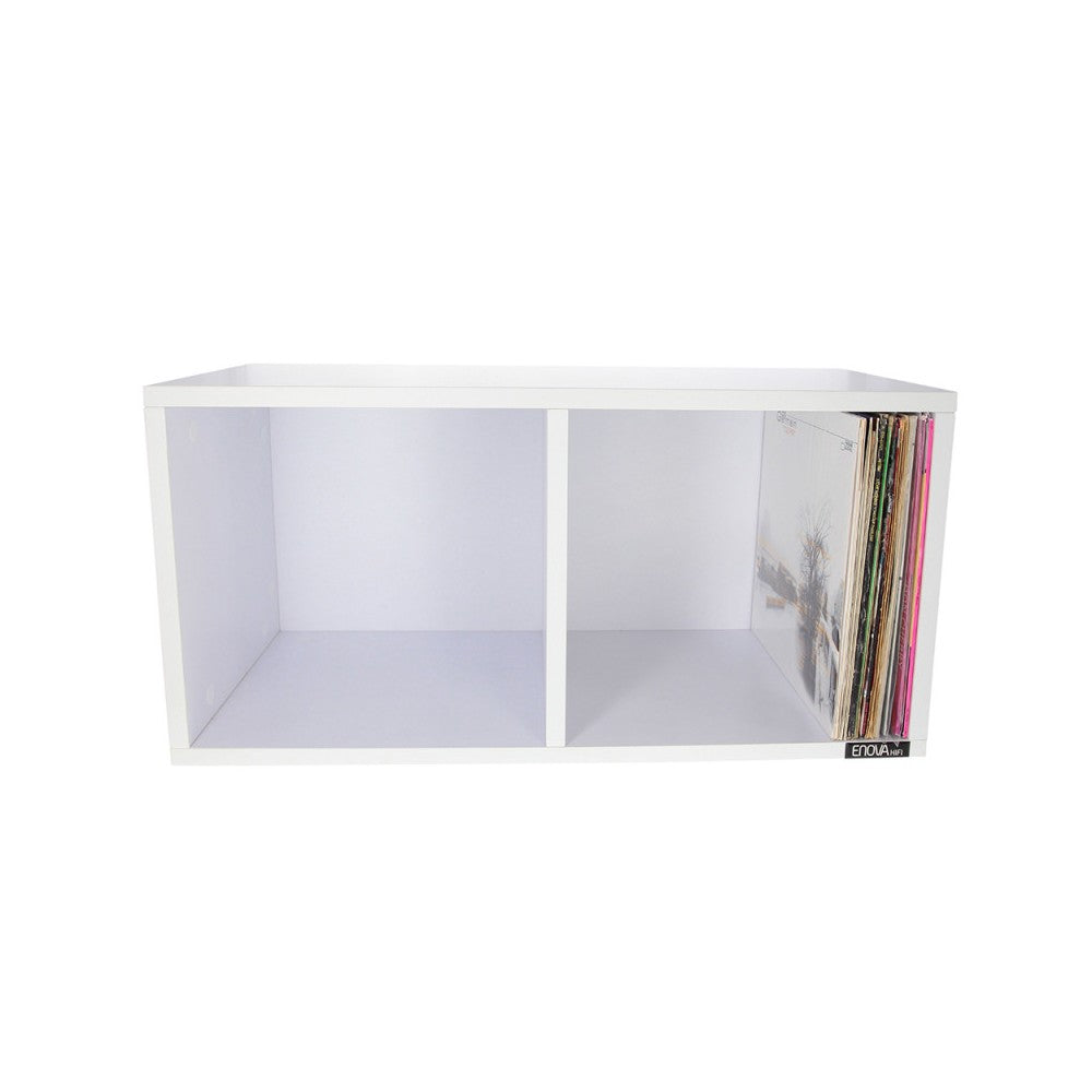 Mueble blanco Enova Hifi para 240 vinilos