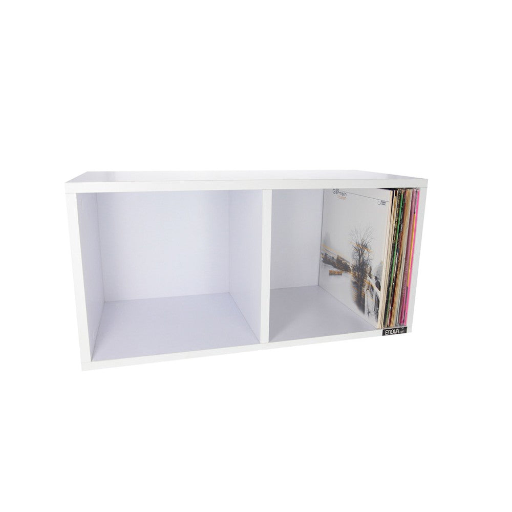 Mueble blanco Enova Hifi para 240 vinilos