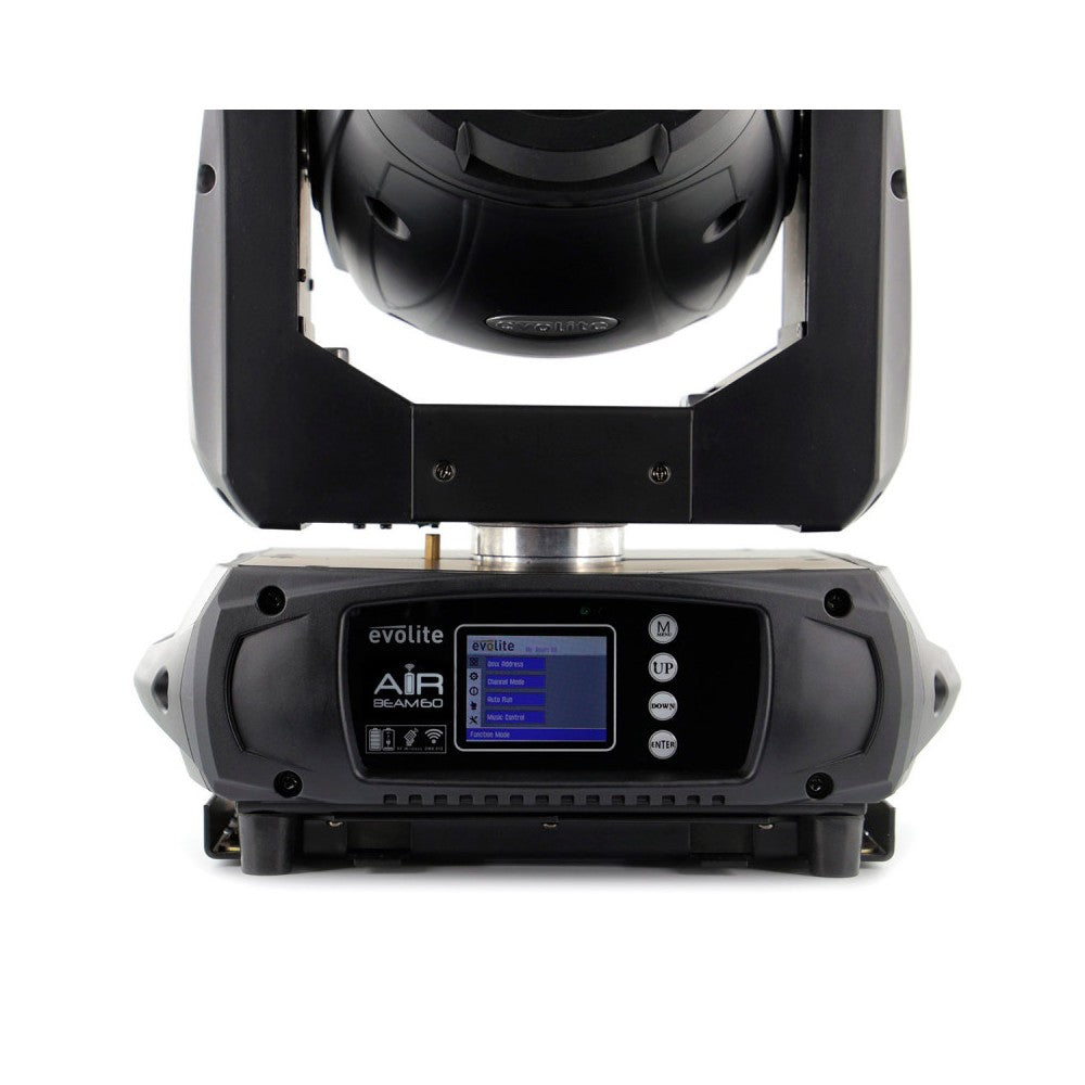 Evolite cabeza móvil LED de 60 W que también puede funcionar con batería integrada, DMX inalámbrico y control remoto