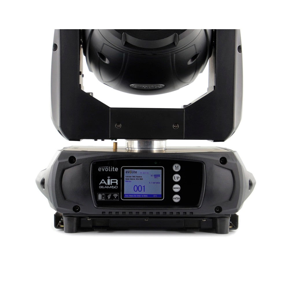 Evolite cabeza móvil LED de 60 W que también puede funcionar con batería integrada, DMX inalámbrico y control remoto