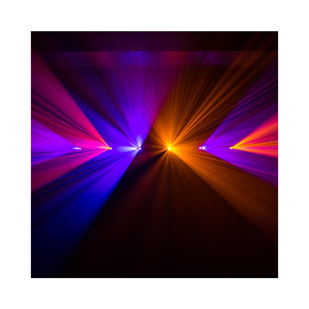 Evolite 60 W cabeza móvil LED con haz que también puede funcionar con batería integrada, DMX inalámbrico y control remoto