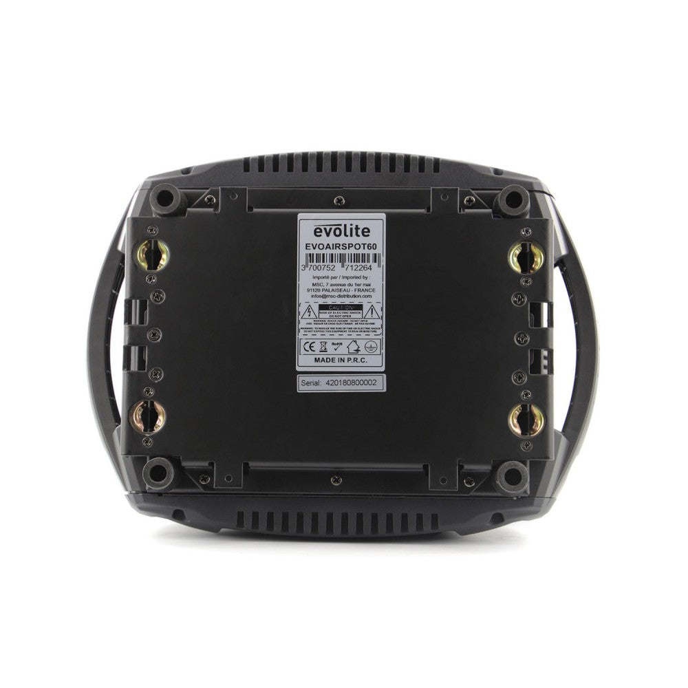 Evolite 60 W cabeza móvil LED con haz que también puede funcionar con batería integrada, DMX inalámbrico y control remoto