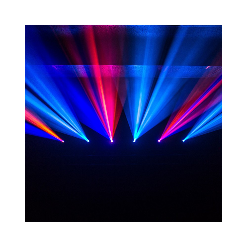 Evolite 60 W cabeza móvil LED con haz que también puede funcionar con batería integrada, DMX inalámbrico y control remoto
