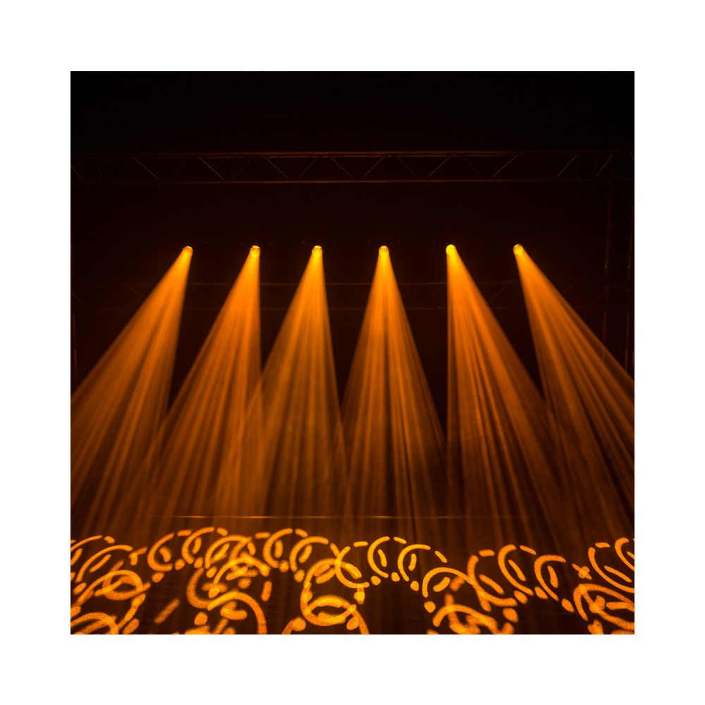 Evolite 250 W LED spot zoom moving head controllable in DMX