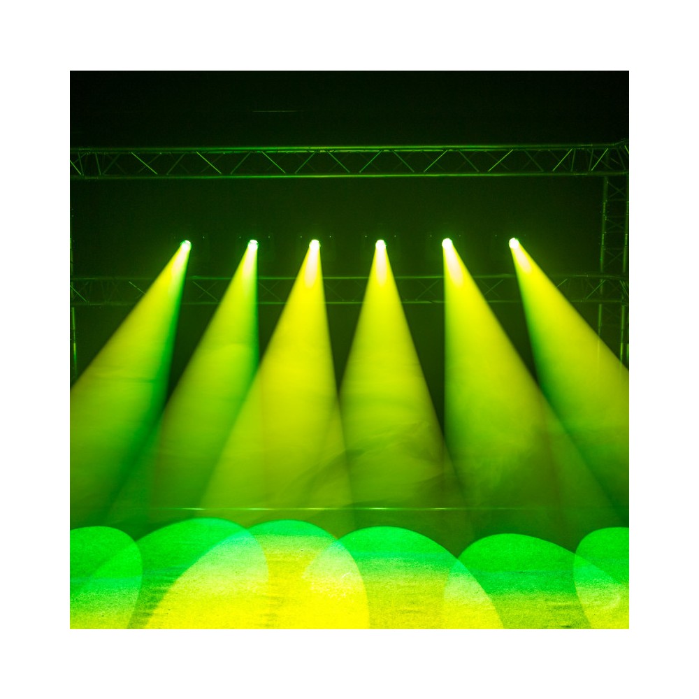 Evolite 250 W LED spot zoom moving head controllable in DMX