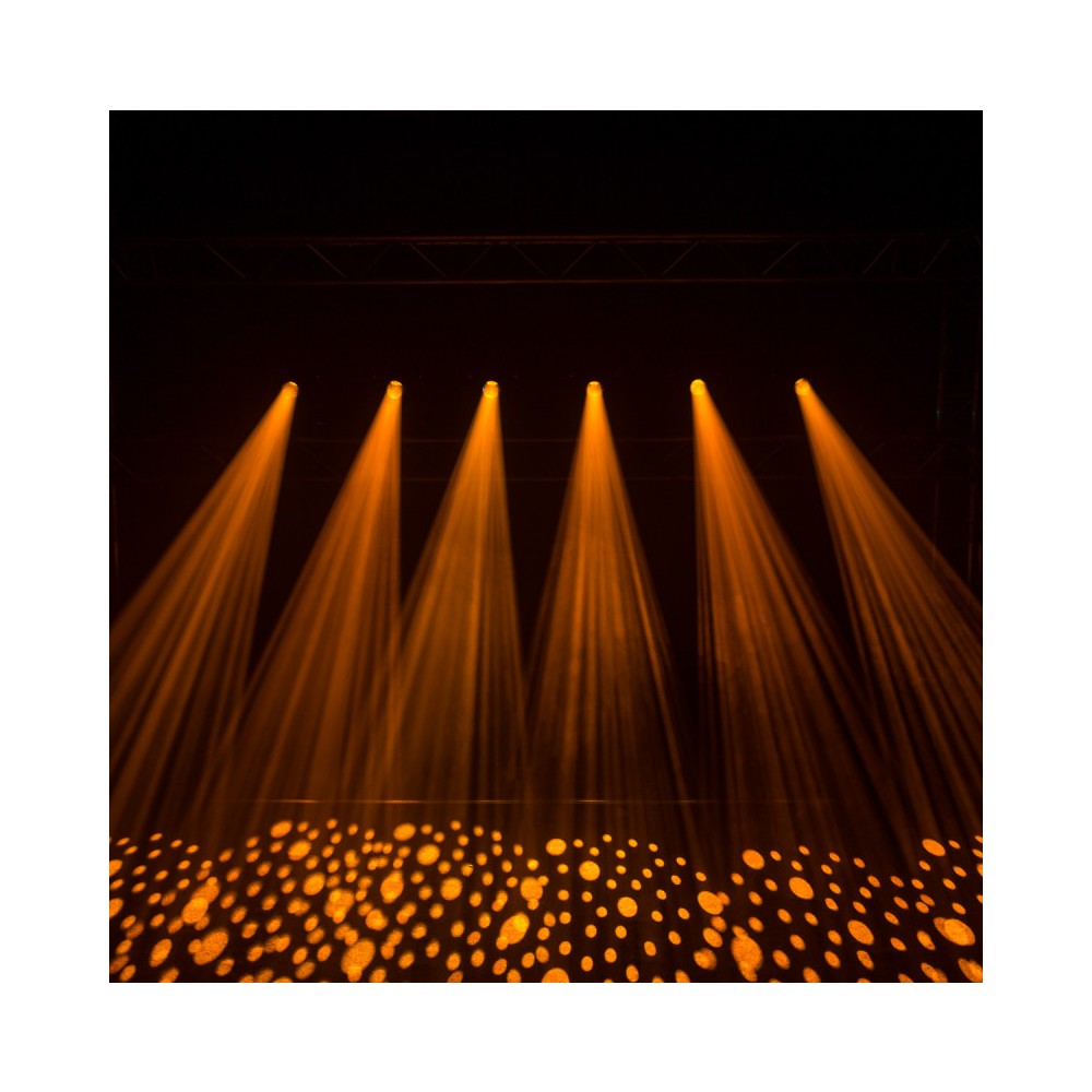 Evolite 250 W LED spot zoom moving head controllable in DMX