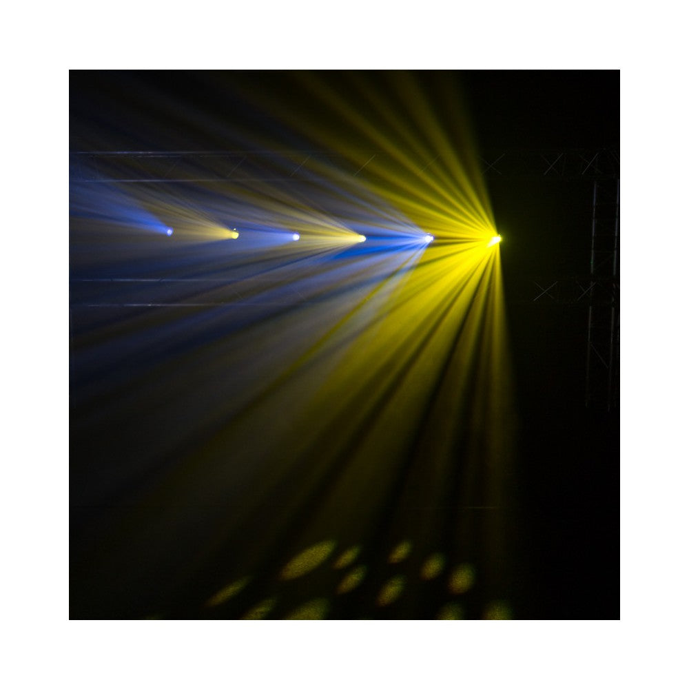Evolite 250 W LED spot zoom moving head controllable in DMX