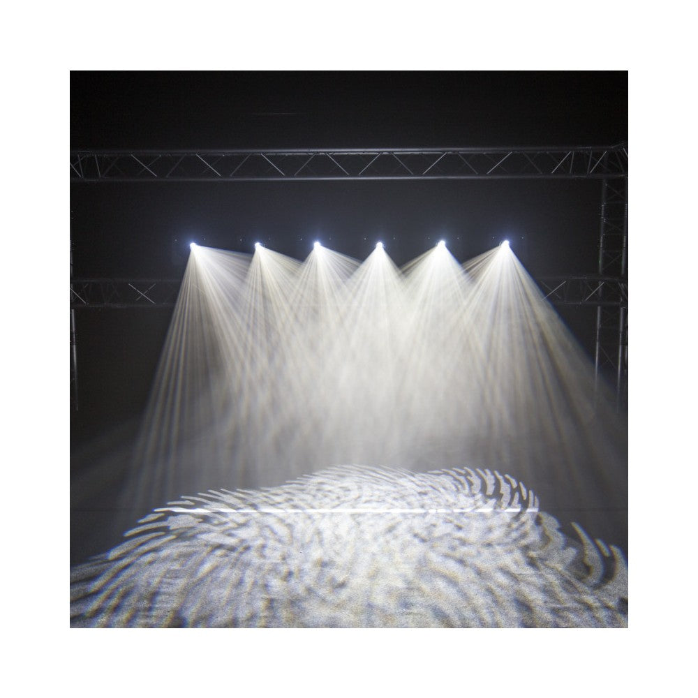 Evolite 250 W LED spot zoom moving head controllable in DMX