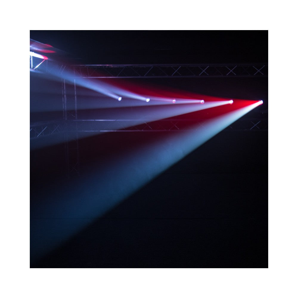 Evolite 250 W LED spot zoom moving head controllable in DMX