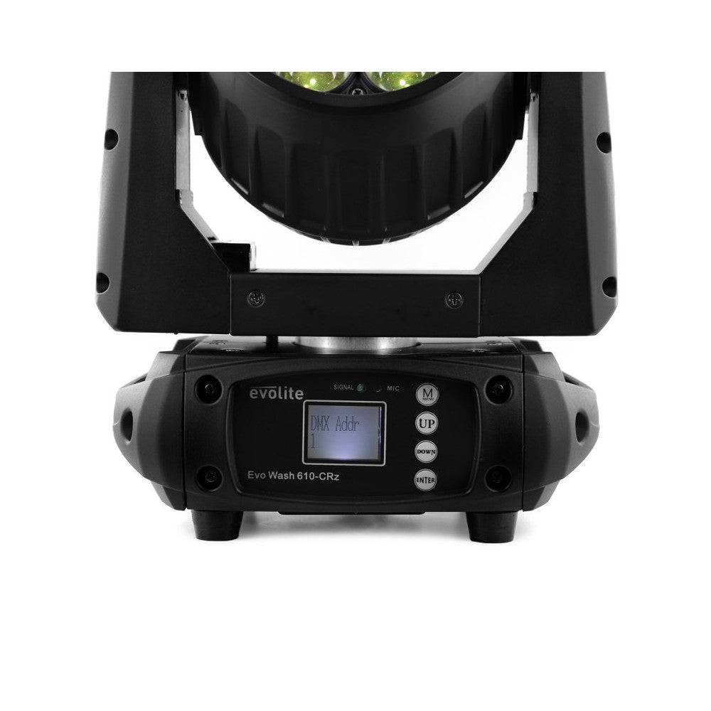 Evolite 6 x 10 W RGBW Quad LEDs, cabezal móvil wash con zoom
