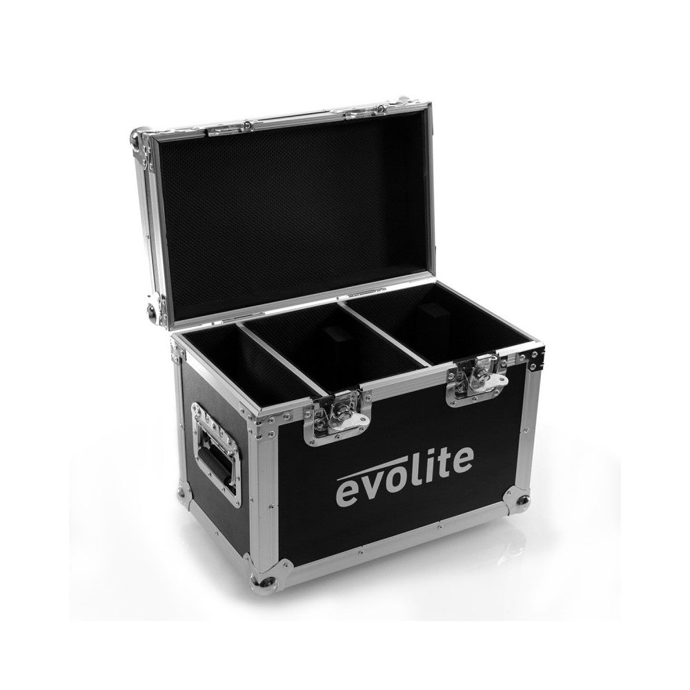 Flight case 2 en 1 Evolite para cabezas móviles Evo Wash 610-CRz, 2 ranuras