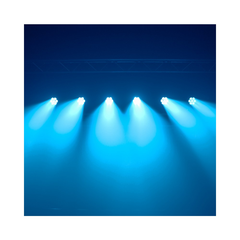 Evolite 7 x 30 W wash moving head with zoom, DMX controllable
