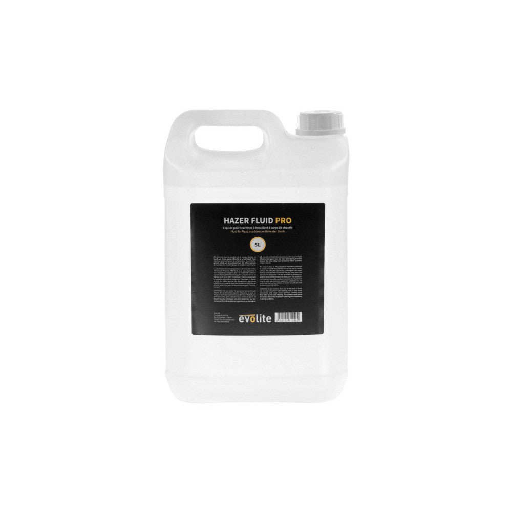 Evolite 5 L tank of Hazer Fluid PRO white fog liquid