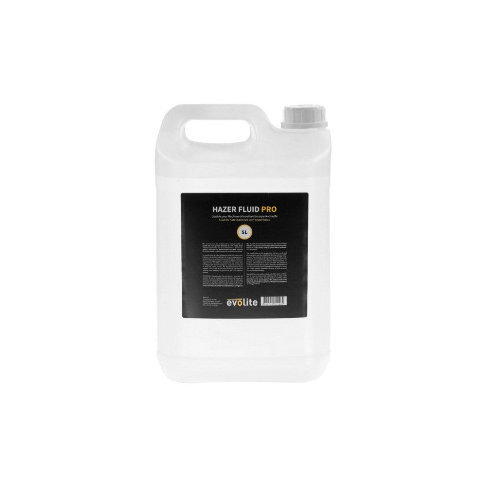 Evolite 5 L tank of Hazer Fluid PRO white fog liquid