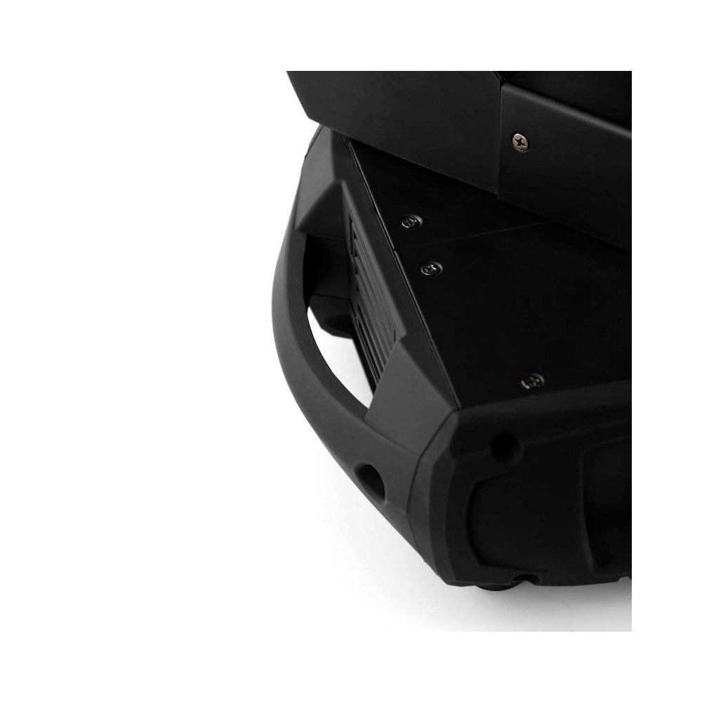 Evolite Professional moving head equipped with an Osram 230 W short arc lamp, motorized zoom