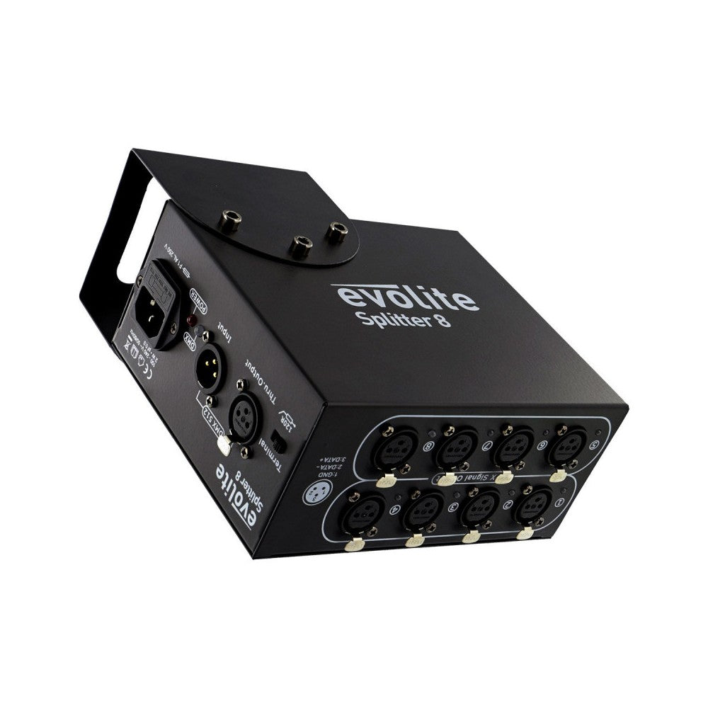 Evolite 8-channel DMX splitter - booster  equipped with amplifier for long distances