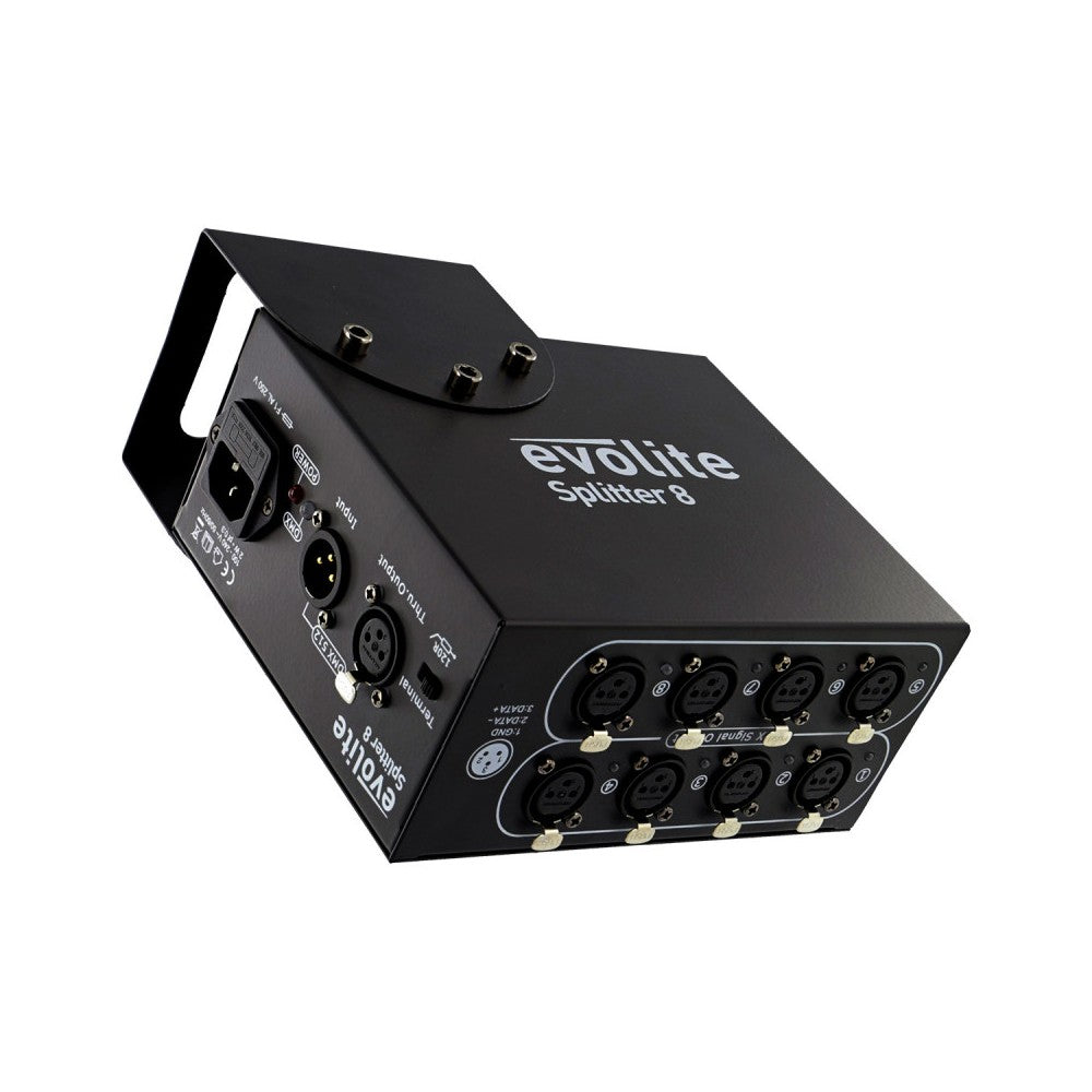 Evolite 8-channel DMX splitter - booster  equipped with amplifier for long distances