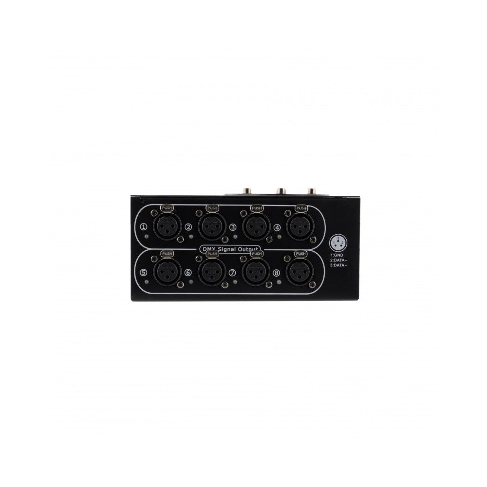 Evolite 8-channel DMX splitter - booster  equipped with amplifier for long distances