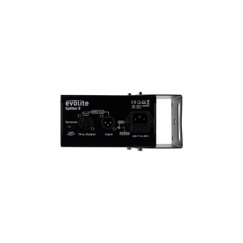 Evolite 8-channel DMX splitter - booster  equipped with amplifier for long distances