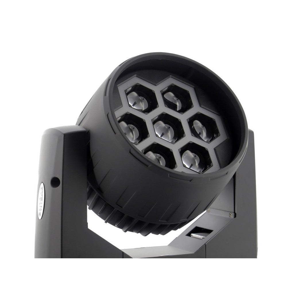 Evolite EVOWASH 740 Testa Mobile Wash 7 x 40 W con Zoom e Stip