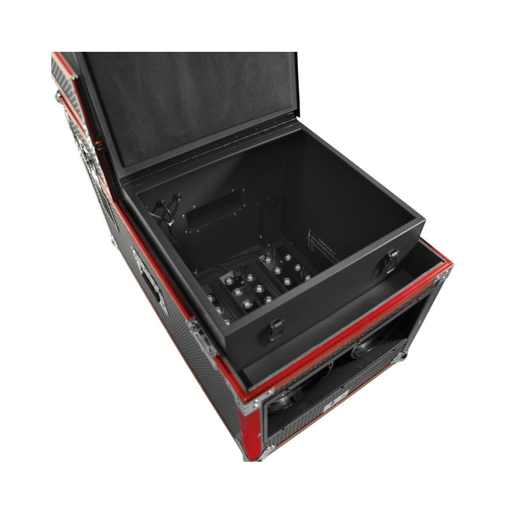 Evolite HeavyFog 4000 Macchina del Fumo Basso con Flight Case