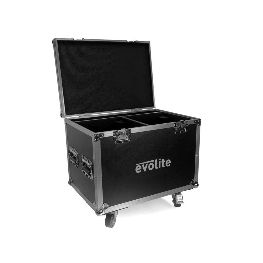 Evolite flight case 2 en 1 para 2 unidades Evo Wash 740z