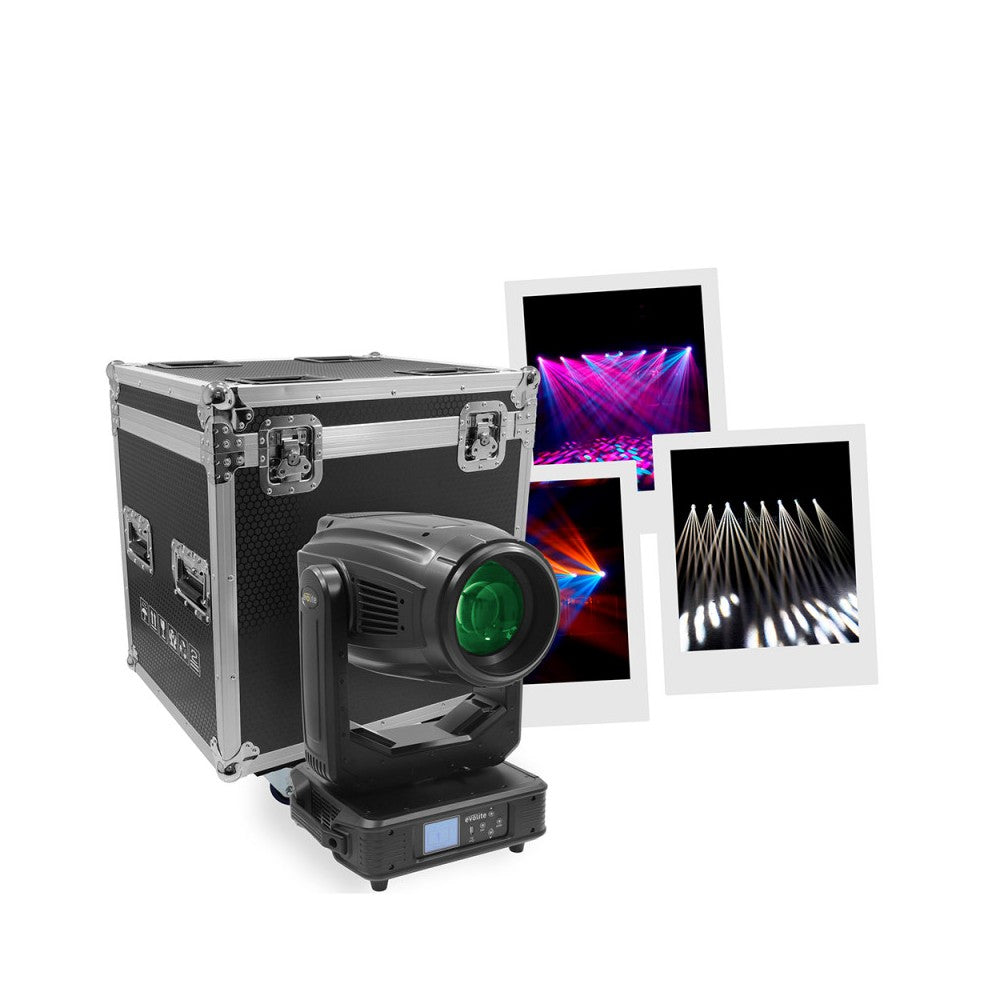 Evolite 3-in-1 Beam / Spot / Wash hybrid moving head with 382 W Osram lamp