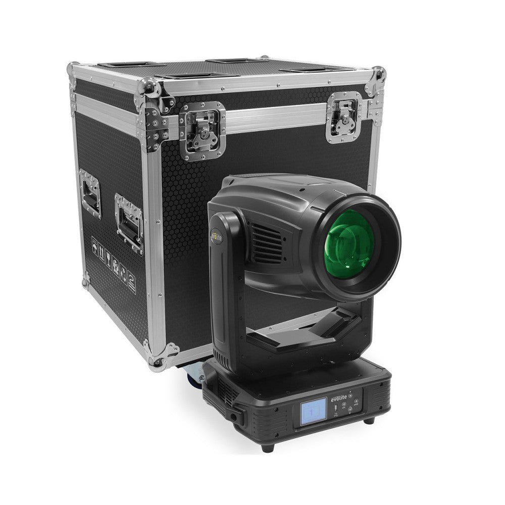 Evolite 3-in-1 Beam / Spot / Wash hybrid moving head with 382 W Osram lamp