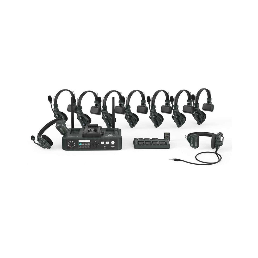 Hollyland Full Duplex Wireless Intercom System with 9 headsets (1 wired) and HUB