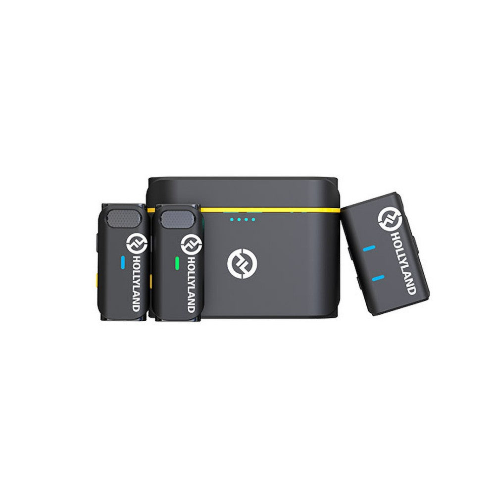 Hollyland 600 ft Smart noise cancellation wireless microphone duo - 2 TX, 1 RX & charging case