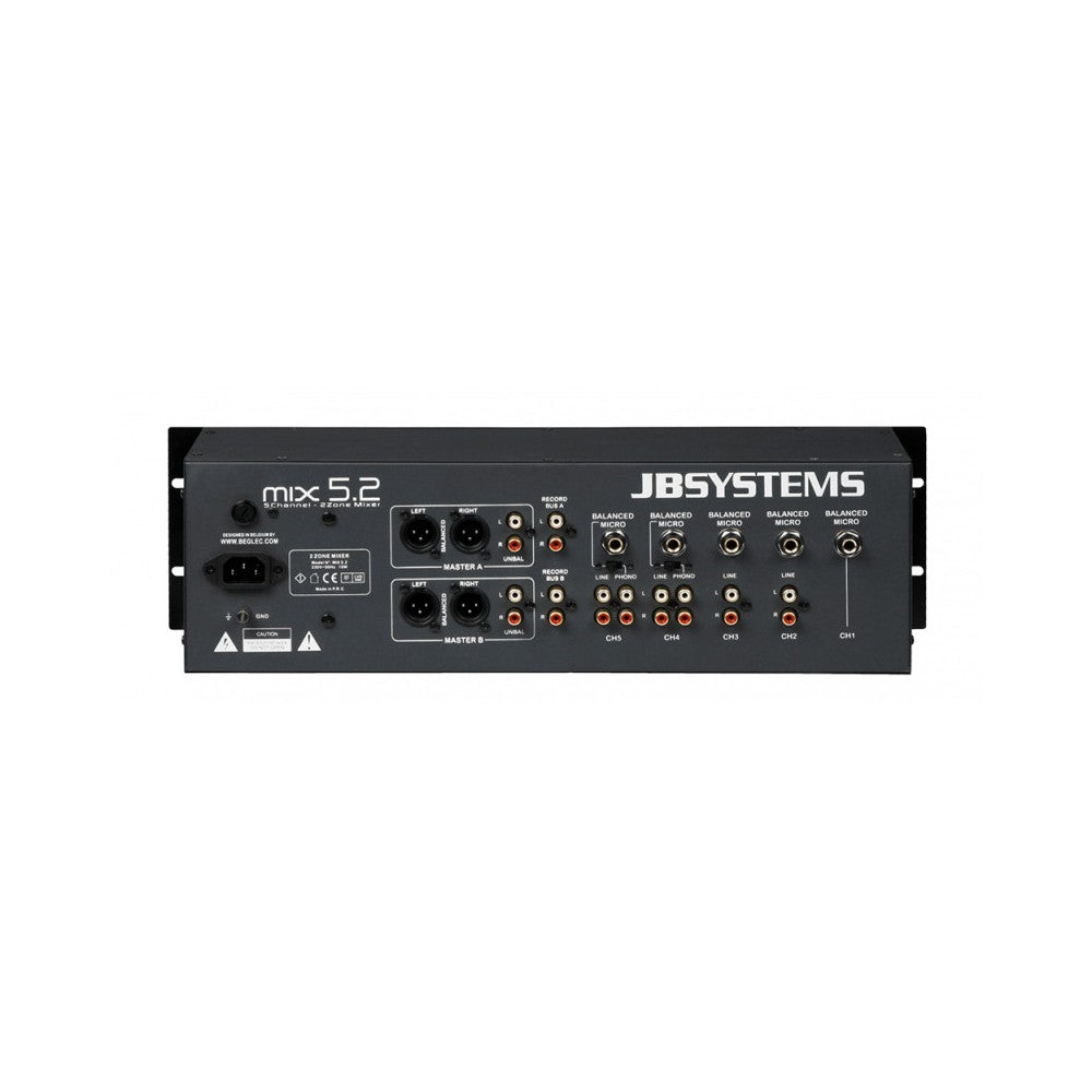 JB SYSTEMS Mezclador/Matriz con 5 canales y 2 zonas independientes