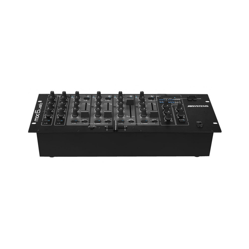 JB SYSTEMS DJ mixer with 6 channels, 2x DJ Mic, 1x USB