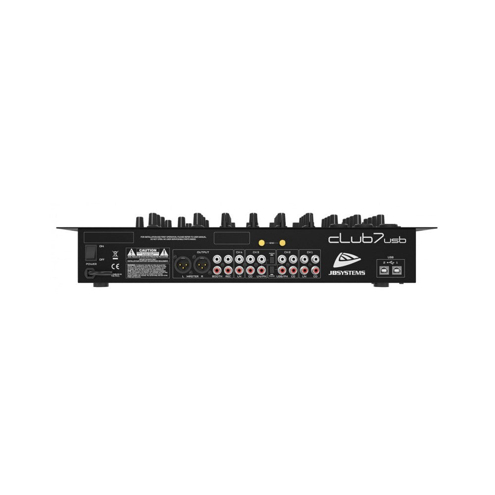 Mesa de mezclas de DJ de 19" JB SYSTEMS con reproductor de MP3 y 2x USB