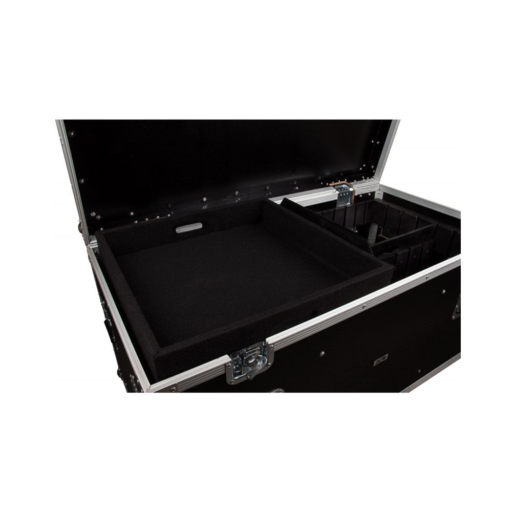 JB SYSTEMS Flight case with compartments for cables, with wheels