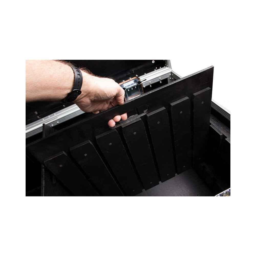 JB SYSTEMS Flight case with compartments for cables, with wheels