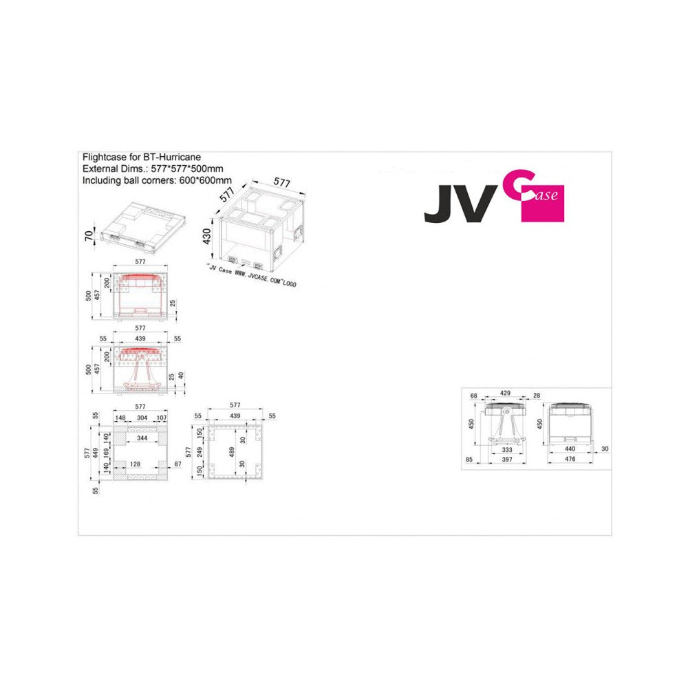 JB SYSTEMS Flight case para BT-Hurricane