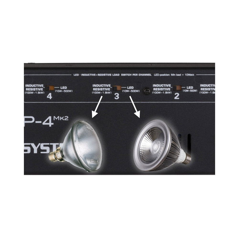 JB SYSTEMS DSP-4 Mk2 /F - 4 ch dimmer/switch pack LED-compatible (FRA/BE)