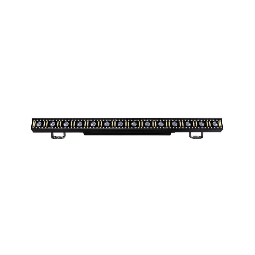 Barra de LED 3 en 1 JB SYSTEMS, 14 LED blanco cálido, 120 LED RGB y 180 LED blanco frío