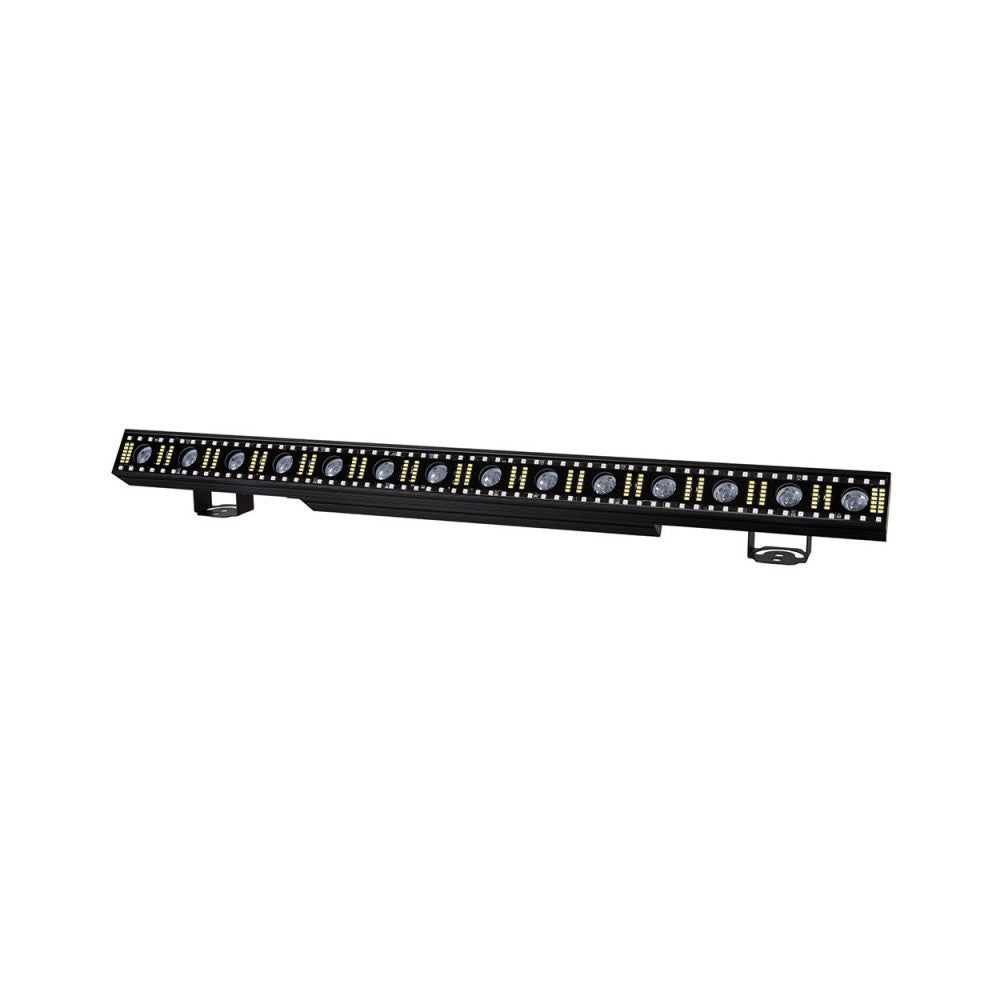 Barra de LED 3 en 1 JB SYSTEMS, 14 LED blanco cálido, 120 LED RGB y 180 LED blanco frío