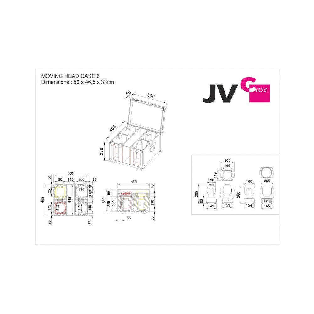 JB SYSTEMS Flight case for 4x Clubspot/Clubwash 2