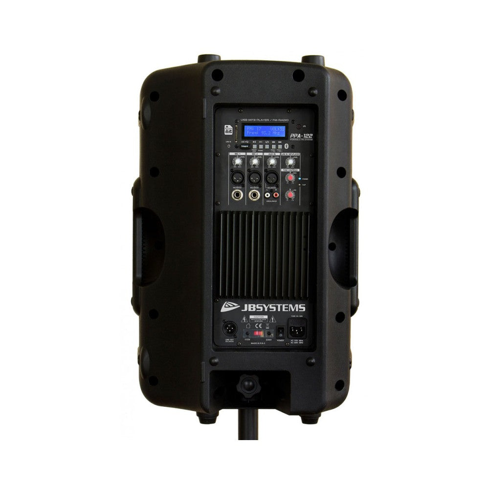 JB SYSTEMS Active 12": MP3, FM, Bluetooth, 2 MIC + 2 entradas de línea