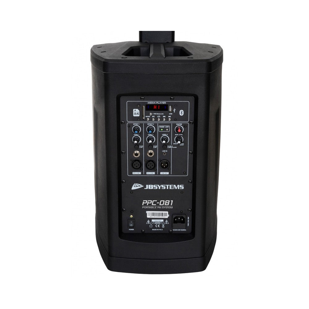 JB SYSTEMS Column speaker 8" SUB + 4 x 2,5" + MP3/BT player