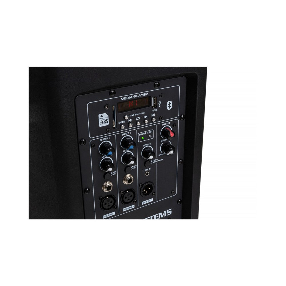 JB SYSTEMS Column speaker 8" SUB + 4 x 2,5" + MP3/BT player