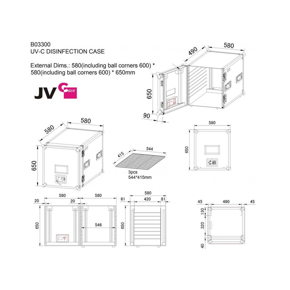 JB SYSTEMS UV-C case to disinfect all your professional equipment in a fast and effective way