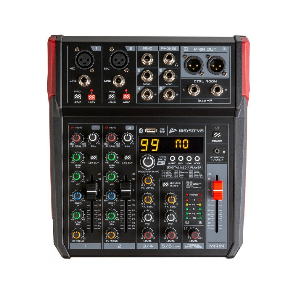 JB SYSTEMS Compact 6 channel PA mixer