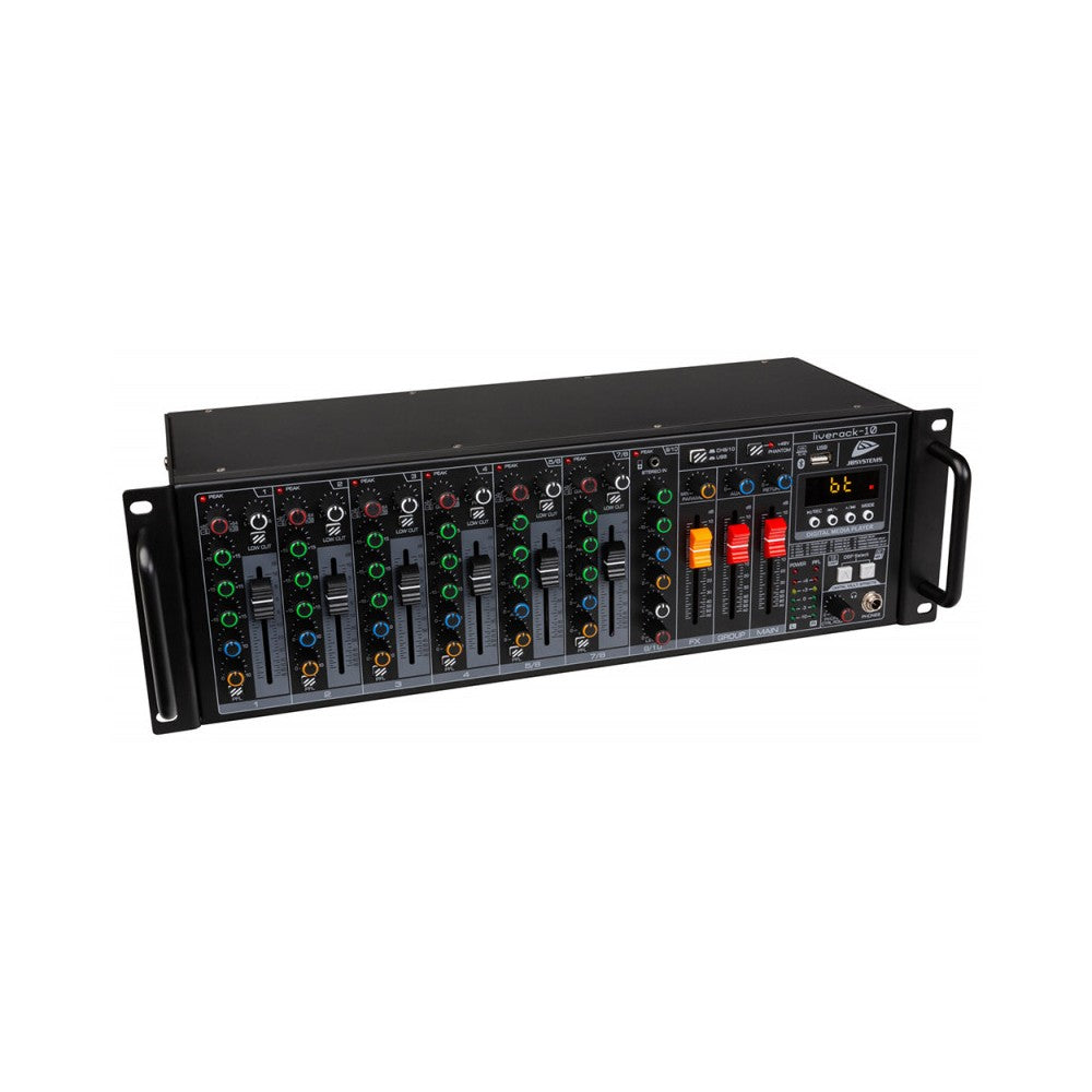 JB SYSTEMS 10 channel PA mixer in 19" rack format
