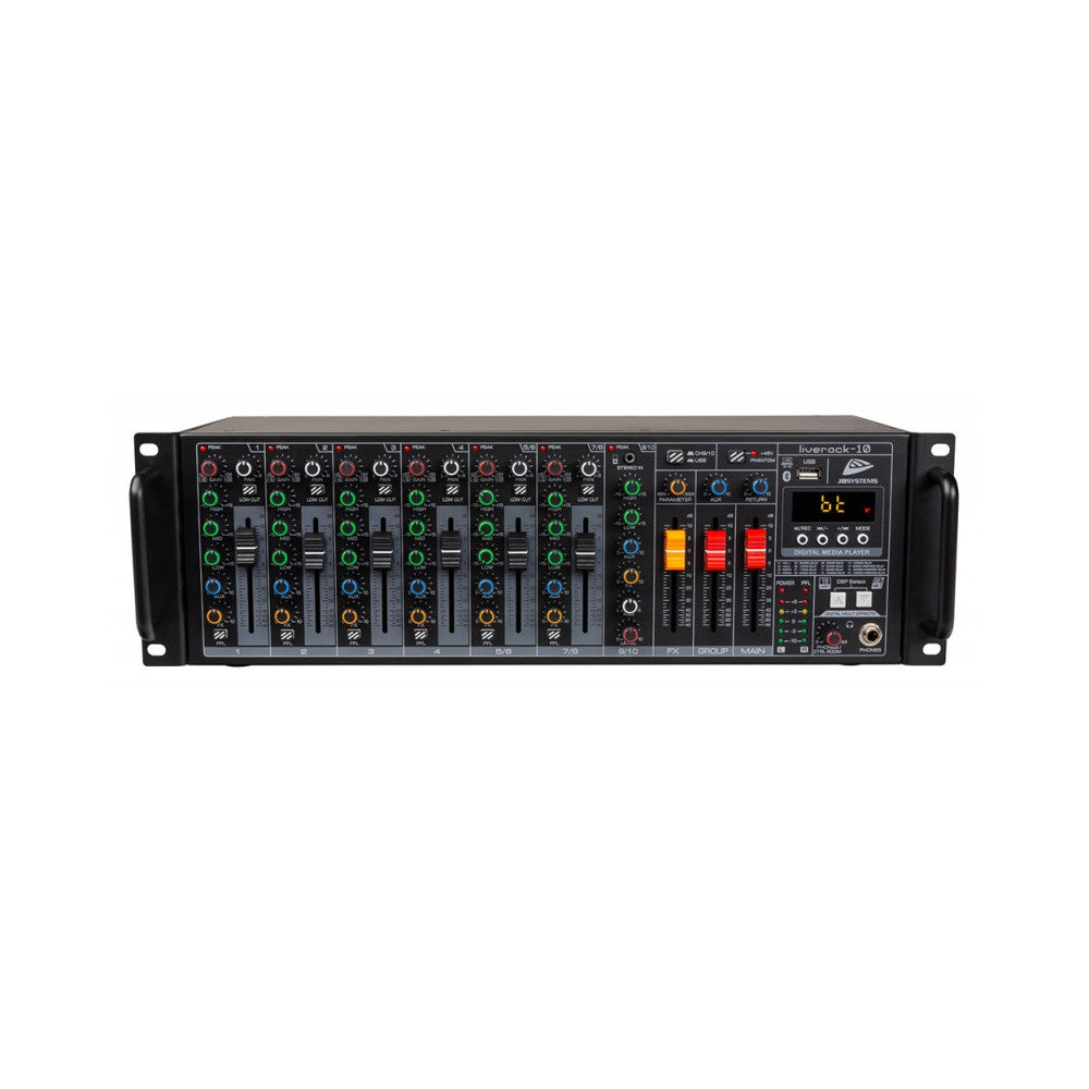 JB SYSTEMS 10 channel PA mixer in 19" rack format